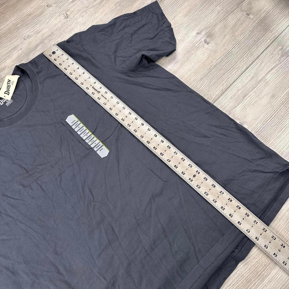 Duluth Mens T Shirt 3XL Dark Blue Relaxed Fit Longtail Pocket Heavyweight NWT - Picture 4 of 5